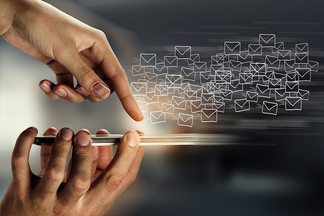 Sending emails from a mobile device