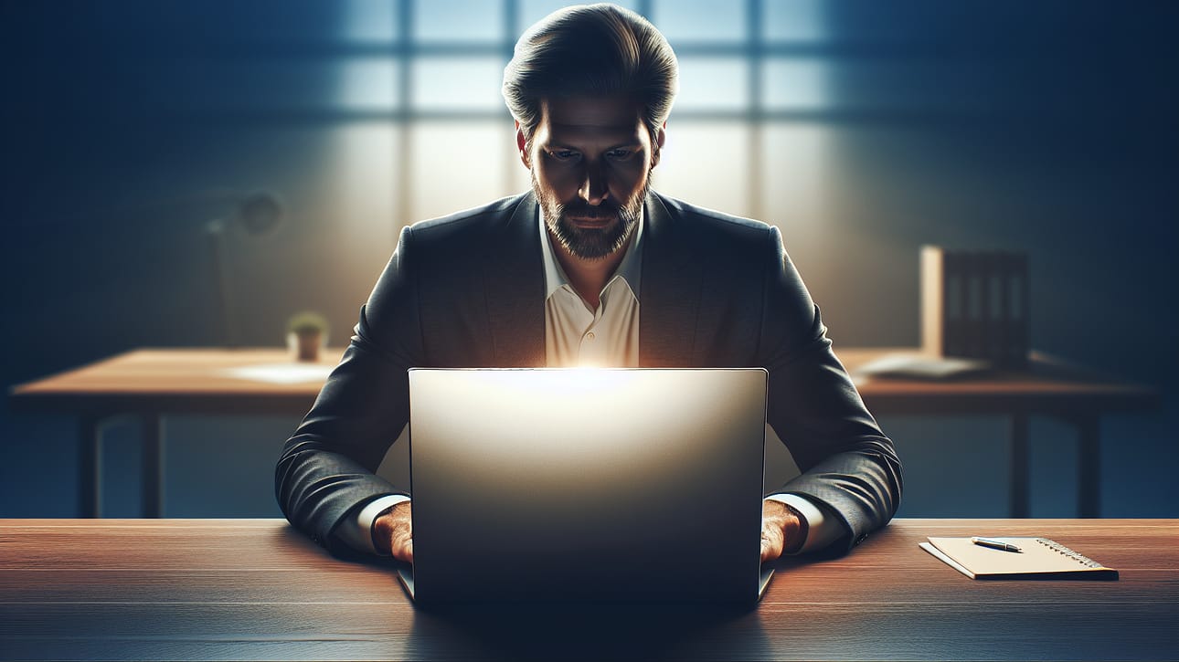Person using AI to write emails