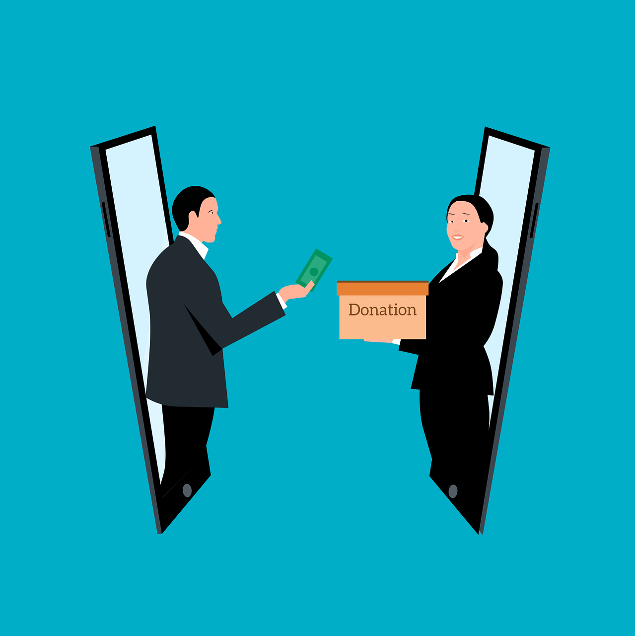 Digital fundraising concept art