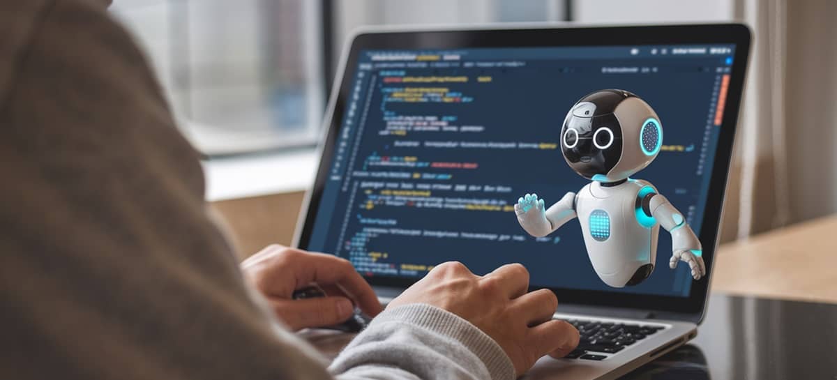 IT engineer using AI coding to develop software